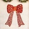 Glitzhome® 35.75"H Lighted Christmas 3D Fabric Bow Outdoor Decor